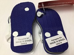 New Havaianas flip flops Sandals Beach Unisex Size 6C Blue White (G11-19)