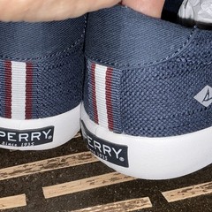 Sperry Spinnaker Washable Unisex Kids Sneakers Navy/White Canvas Lace Up 5Y