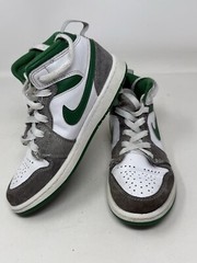 Nike Air Jordan 1 Mid SE (PS) Size 1 White Pine Green Grey DC7249-103