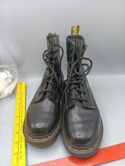 Dr. Martens Docs #1460J Black Leather High Top Combat Boots Size 32
