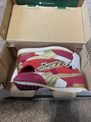 PUMA Future Rider Glitz PS White-red-gold Kids/Enfants Size 2C