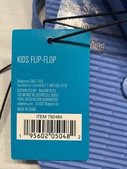 Kids Flip Flop West Loop Blue White Stars Size Small 13/1 Thong Shower Sandal