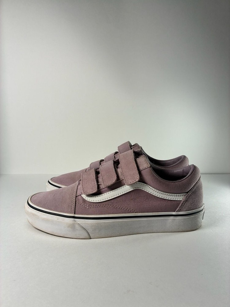 Vans Old Skool V Hook and Loop Mauve Suede Sneakers