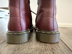 Dr. Martens Ankle Boot Youth Size 9 Maroon With Side Zipper
