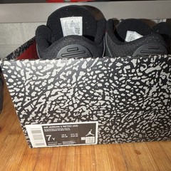 Jordan Air Jordan 3 Retro (GS) Black/Gray Leather US 7Y DM0967-001
