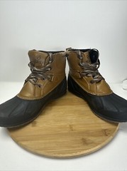 Magellan Boots Youth 4D Ankle Water Duck Booties 160933 Black Brown Faux Leather
