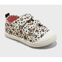 Cat & Jack Kids Leopard Print Canvas Sneakers Size 12 Hook and Loop Closure NEW