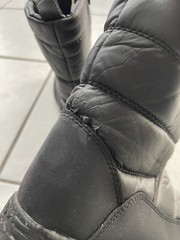 Magellan Outdoors Winter Snow Boots Youth 3 Black Faux Leather Zip