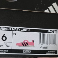 Adidas Barreda Mary Jane J Pink Size 6 Youth Womens 7 Ballet Shoes JP6738 New