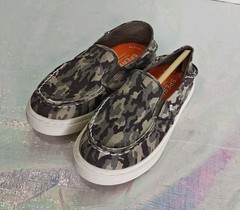Sperry Youth Slip On Salty Top-sider Washable Camo Shoes Unisex Size 13M New