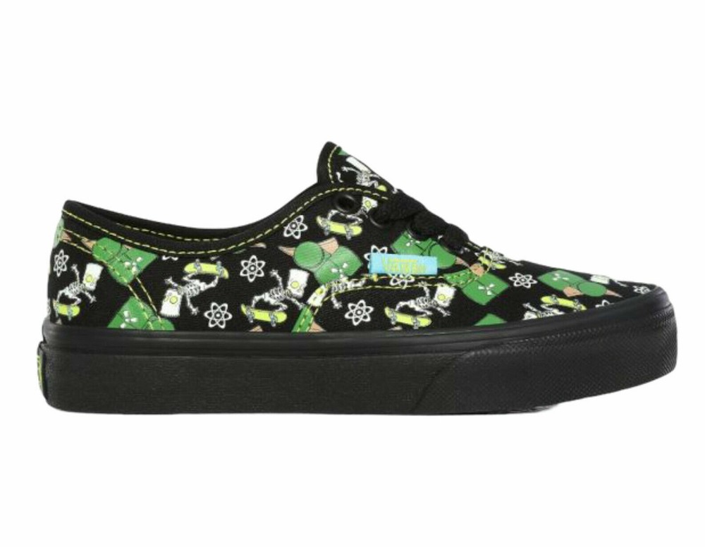 Vans x THE SIMPSONS KIDS SHOES Authentic Glow In The Dark Bart Sz 11.5 12.0 New