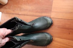 Dark Green Rubber & Black Neoprene RANGER Zip Front Boots Youth 2