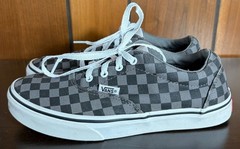 Vans Doheny Checker Board Sneakers Black/Pewter Sz 4Y – GUC