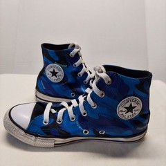 Chuck Taylor Converse All Star High Top Athletic Shoes Blue Camo Size 3
