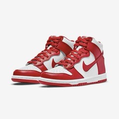 Nike Dunk High (GS) White/University Red – Big Kids Shoes (3.5 Y)