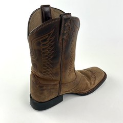 Ariat Honor Boots Youth 4 Brown Leather Square Toe Cowboy Western Kids 10017313