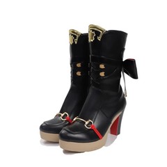 Honkai:Star Rail Evanescia Black High-heeled Cosplay Performance Shoes Unisex