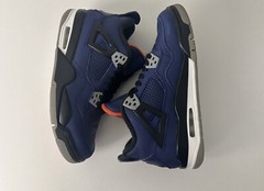 Air Jordan 4 Retro Winterized Loyal Blue/White-Habanero Red Black Sz 6Y