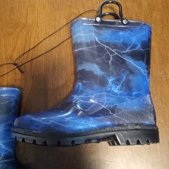 Josmo Black/blue Kids Size 11 Rain Boots New Lightning