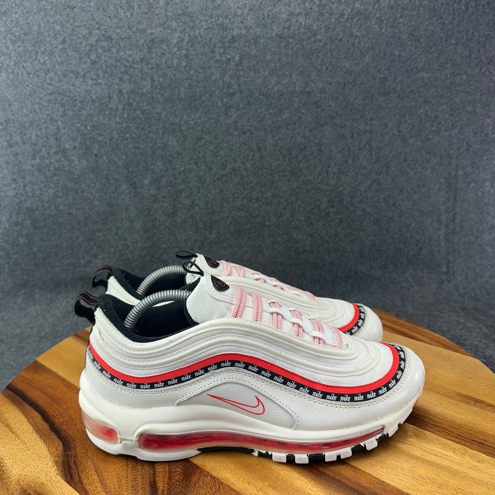 Nike Air Max 97 Script Swoosh Pack Red White CQ4817-100 GS Sz 6Y Womens 7.5
