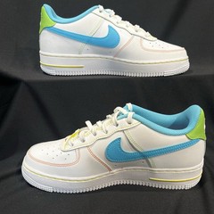 Nike Air Force 1 LV8 WCRD White Blue Green FJ4614-100 Sz 5.5 Youth Womens 7 NEW