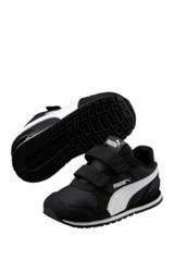 NEW Puma Black White Street Runner V2 Athletic Sneaker Kids boy girl 1.5 2.5 3