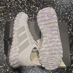 adidas Kaptir Flow K Kids Sneaker White/Purple Camo US 4.5 JR0430