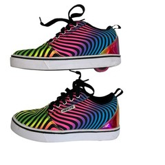 Heelys Pro 20 Prints Black/Rainbow Zebra Print Skate Rolling Shoe Youth Size 4