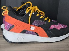 HEELYS Force Galaxy Roller Shoes Sneakers Orange Black Youth Sz 6