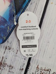 NWT Walmart Comfort Footbed Palm Tree Flip Flops Kids Size 2-3