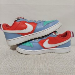 Nike Court Borough Low 2 GS Multicolor Blue Red Teal DV5456-400 Youth 6.5Y
