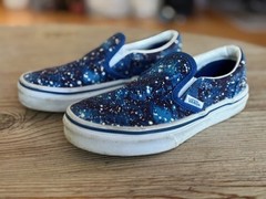 Barely Worn Vans Kids‘ Classic Galactic Glow In The Dark Slip-On Sneaker Kids 1
