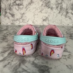 Crocs Baya Lined Printed Clogs Kids Ballerina Pink Slip-On Lightweight – C6