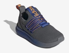 Adidas Lite Racer Adapt 7.0 Shoes Kids’ Grey Heather/Royal/Orange (Size 13K) NEW