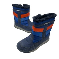 Merrell Select Grip M Alpine Puffer Water Proof Youth Snow Boots Size 13M Blue