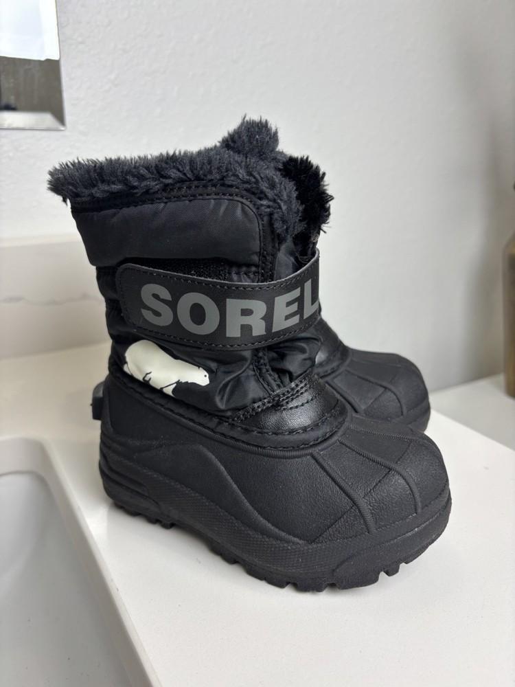 Sorel Snow Commander Kids Winter Boots Waterproof Snow Boots Size 8 Toddler