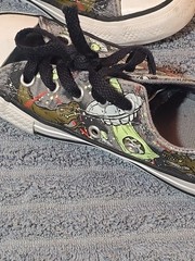 Converse All Star Junior Interstellar Dinos Dinosaurs Sneakers 665392C Size 12