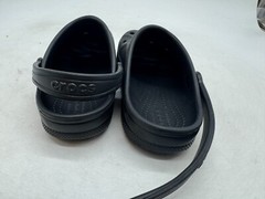 DAMAGED Crocs Baya Clogs Kids Black Rubber Slip-On Lightweight Casual – C13
