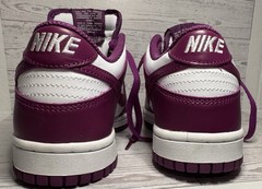 Nike Dunk Low Unisex Kids 7Y Purple/White Leather Low Top Lace-Up Sneakers