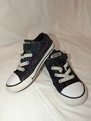 Toddler Converse Allstar Sneaker 9 Holographic Stars Rainbow Slip On