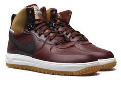 NIKE LUNAR FORCE 1 SNEAKERBOOT GS Maroon GUM BROWN BLACK Air 706803-200 7Y Kids