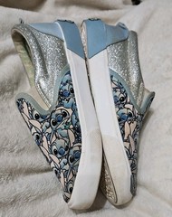 Ground Up Disney Lilo Stitch Silver Glitters Slip On Shoes Sneaker Youth Size 4