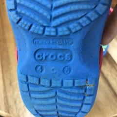 Crocs Superman Blue Red Rubber Clogs Slip On Shoes Little Kids Size 6