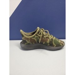 adidas Tubular Shadow Sneakers Kids Size 3 Green Camo Knit Athletic Lace Up