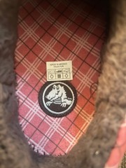 Brown CROCS Pink Plaid Flannel Lined Fall Winter Kids J2 ~ NEW!