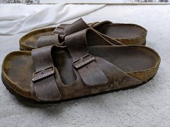 Birkenstock Two Strap Arizona Sandals EU 30 kids 12 Brown Open Toe