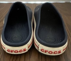 Juniors CROCS CROSBAND Navy Red & White Shoes Size J4