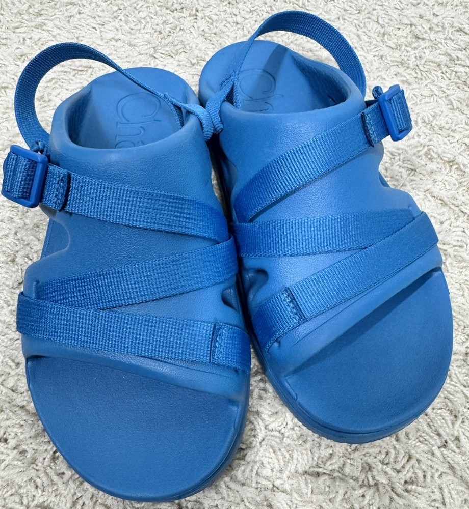 Chaco Chillos Sport Kids Adjustable Strap Slip-On Sandals Blue Size 5 Water Park