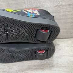 HEELYS Rugrats Pro 20 Prints Wheels Shoe Skate Wheeled Sneaker Size 7 Black