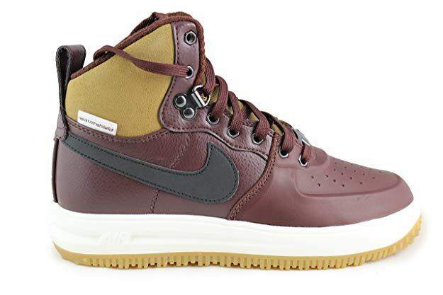 NIKE LUNAR FORCE 1 SNEAKERBOOT GS Maroon GUM BROWN BLACK Air 706803-200 7Y Kids